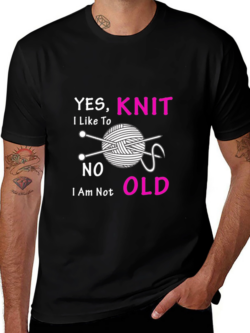 Yes I Knit T-Shirt - Knitting Lover Tee