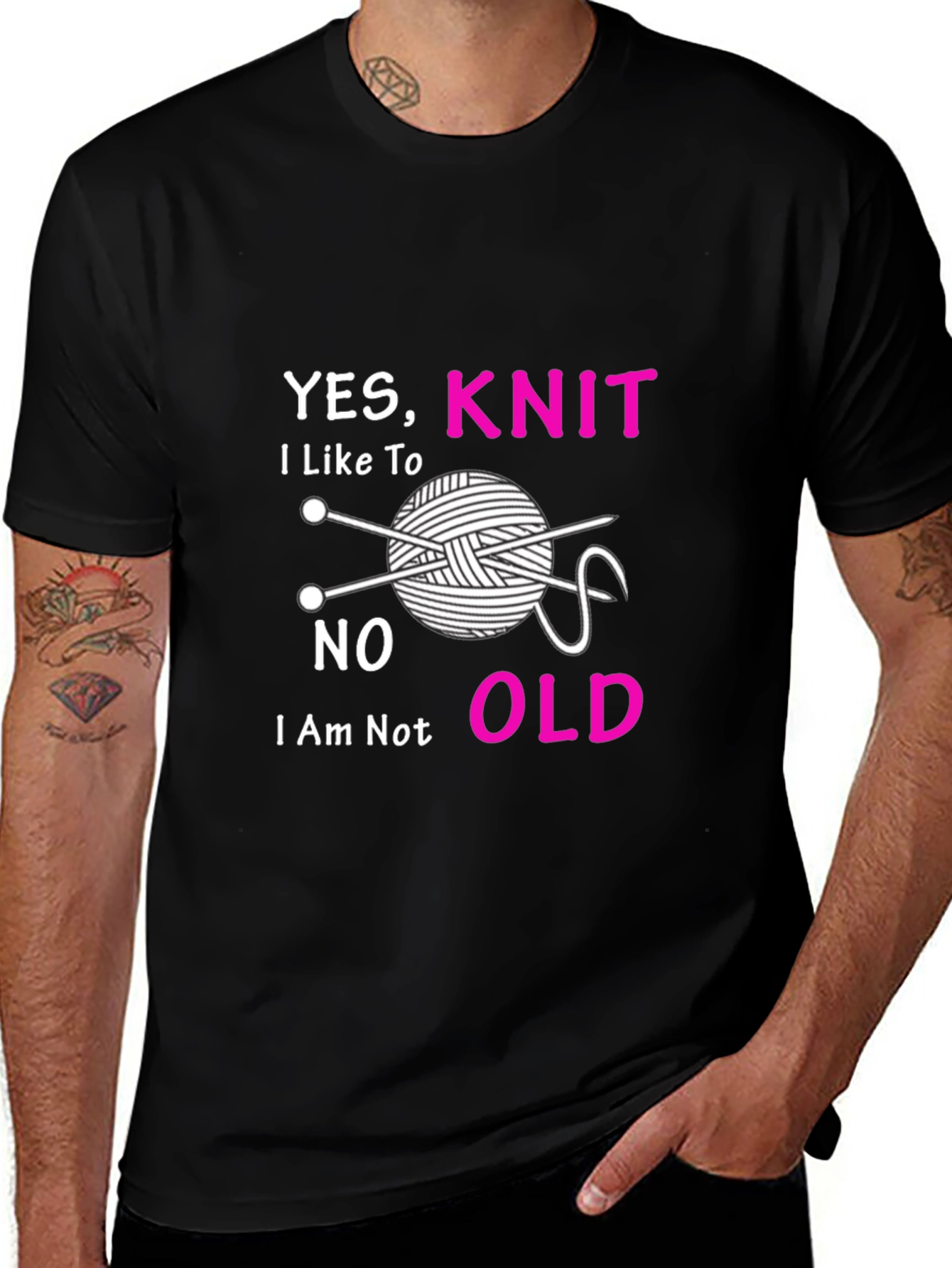 Yes I Knit T-Shirt - Knitting Lover Tee