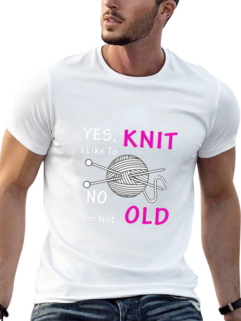 Yes I Knit T-Shirt - Knitting Lover Tee