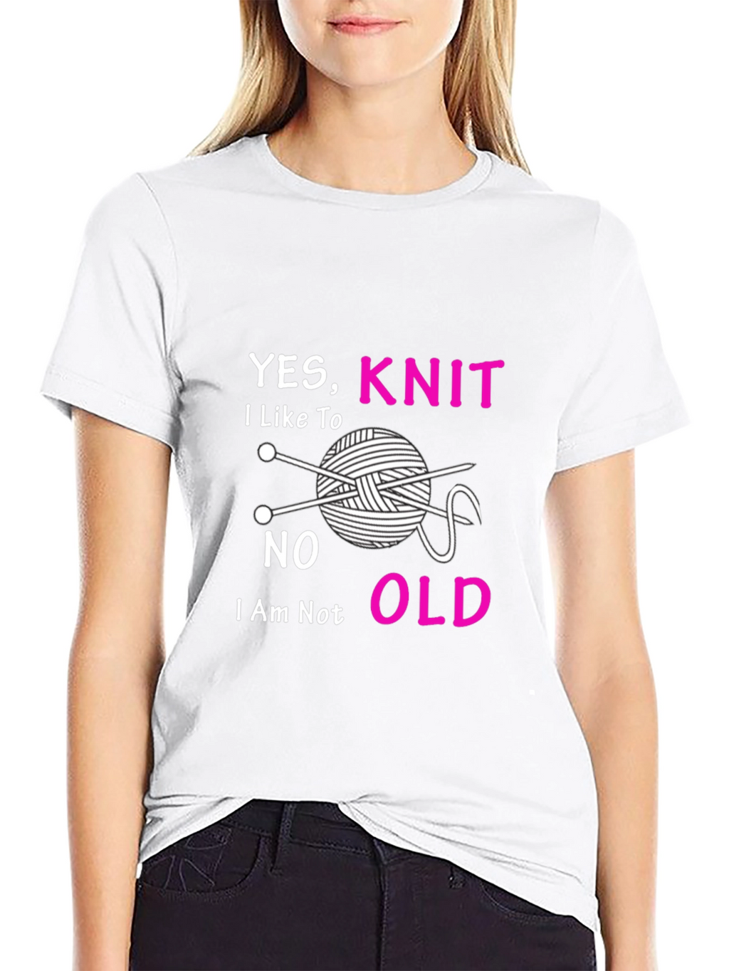 Yes I Knit T-Shirt - Knitting Lover Tee