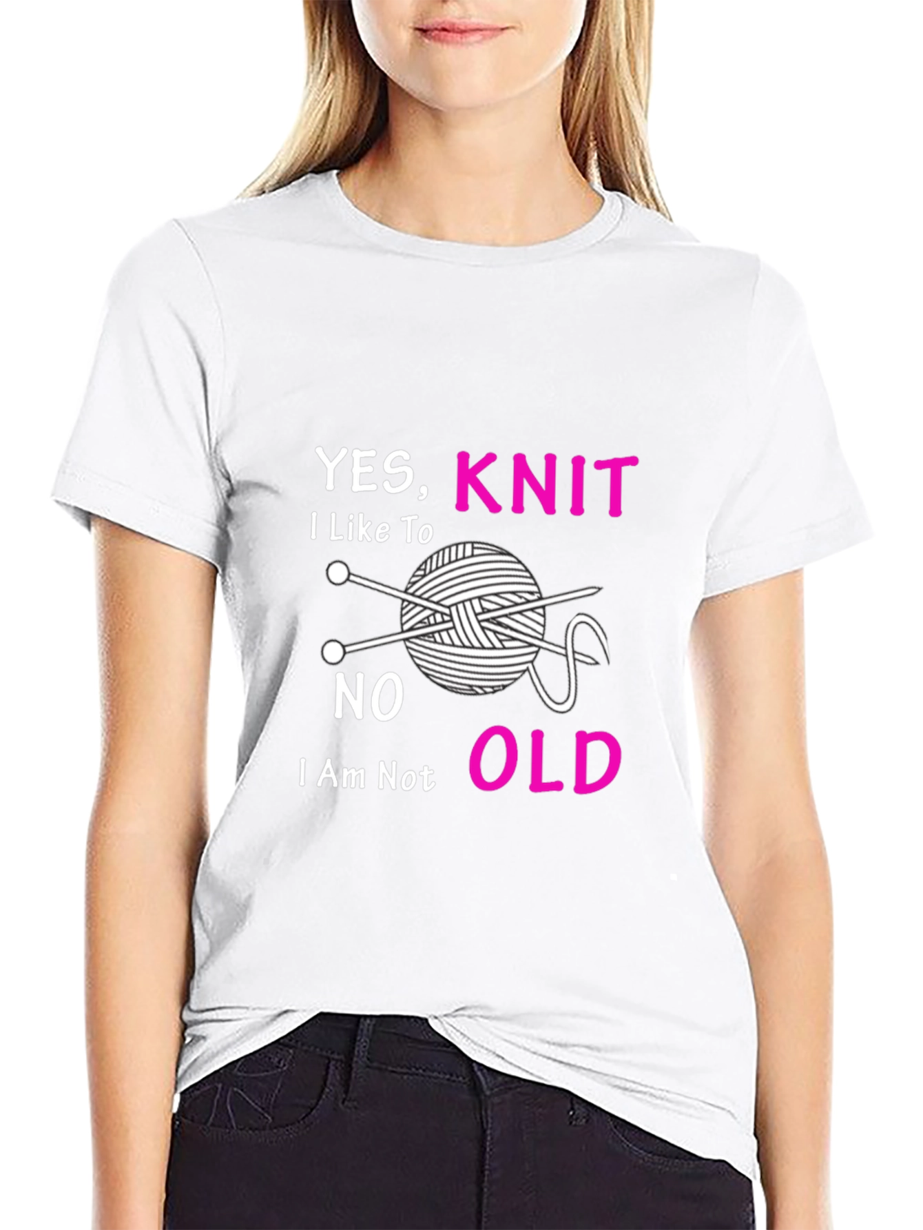 Yes I Knit T-Shirt - Knitting Lover Tee