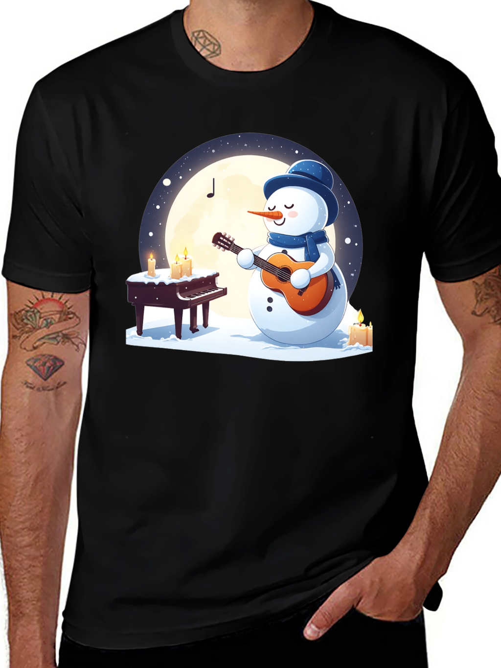 Musical Snowman Graphic Tee