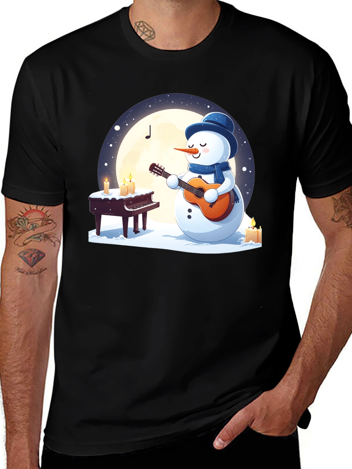 Musical Snowman Graphic Tee