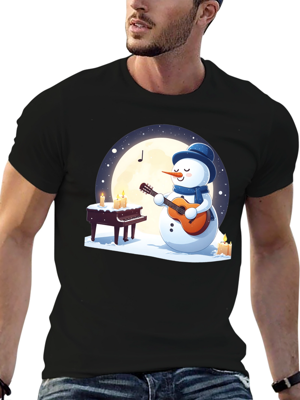 Musical Snowman Graphic Tee