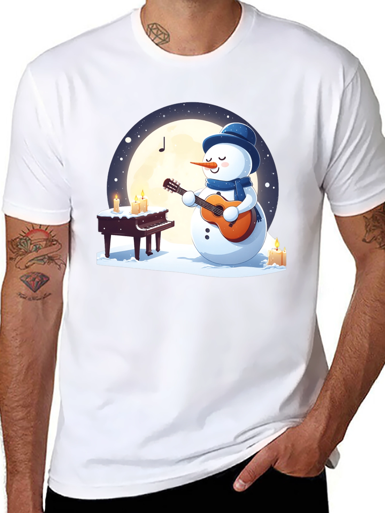 Musical Snowman Graphic Tee