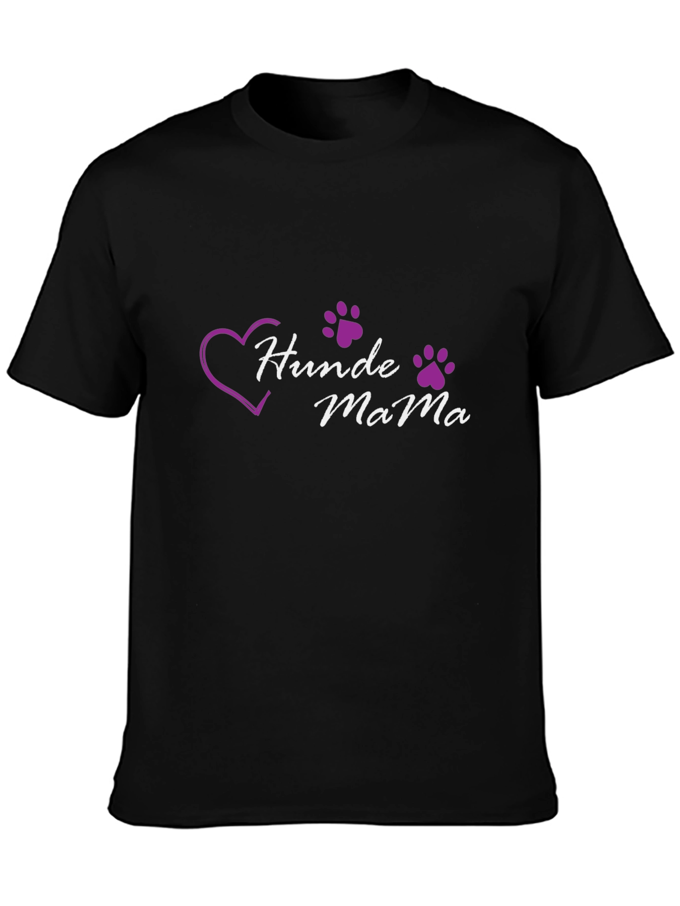 Hunde Mama T-Shirt - Dog Mom Heart Paw Print Tee