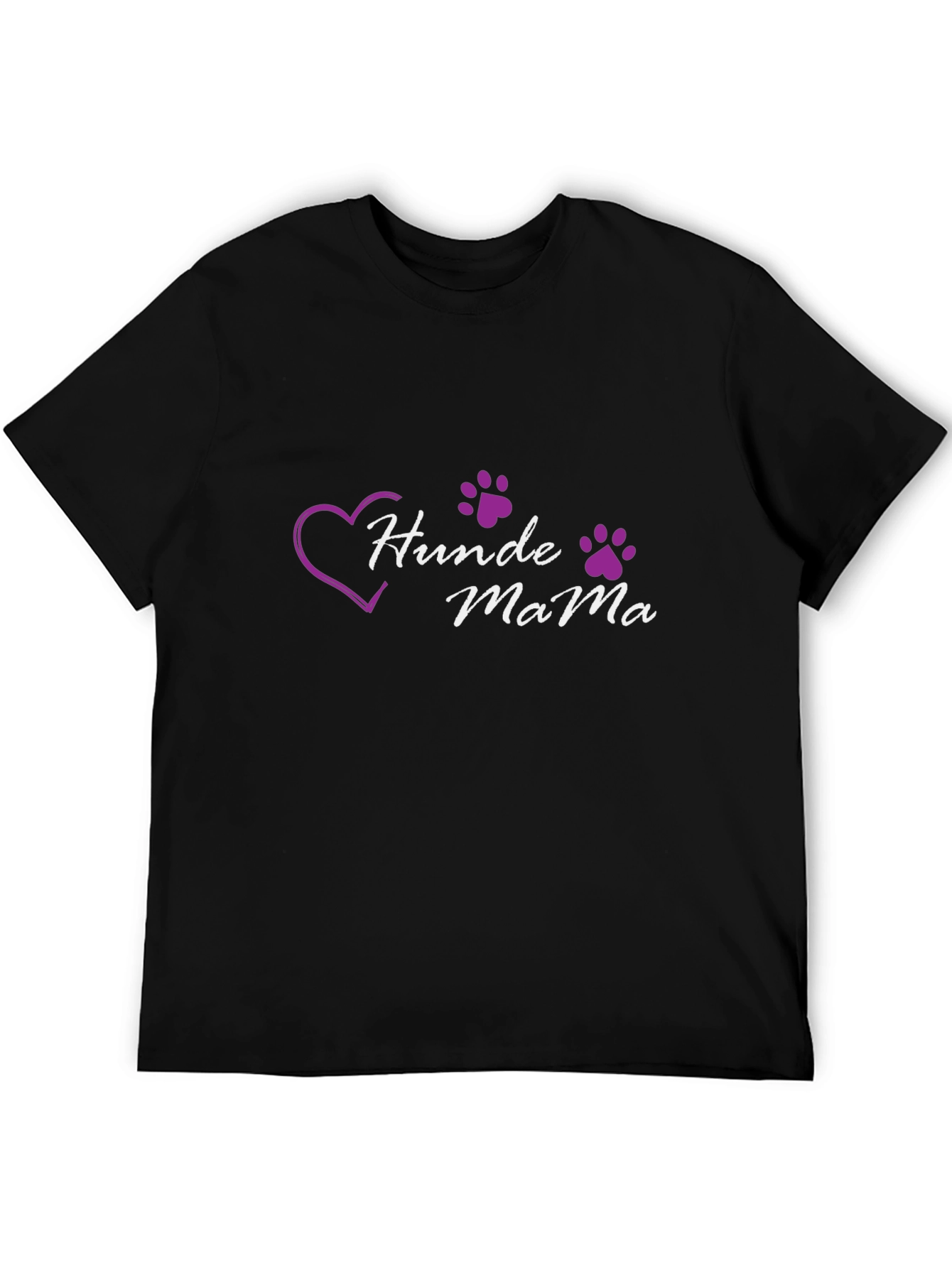 Hunde Mama T-Shirt - Dog Mom Heart Paw Print Tee