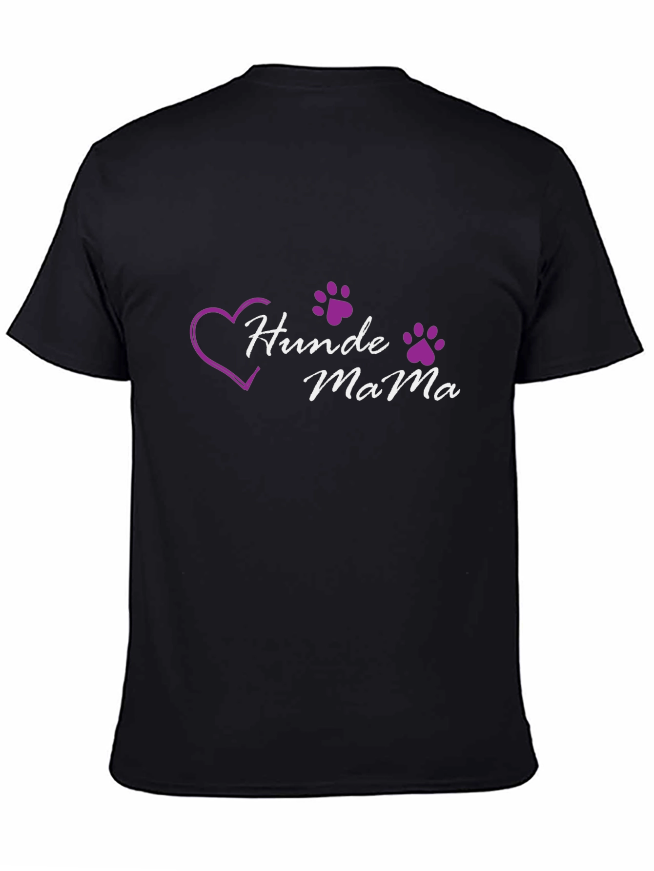Hunde Mama T-Shirt - Dog Mom Heart Paw Print Tee
