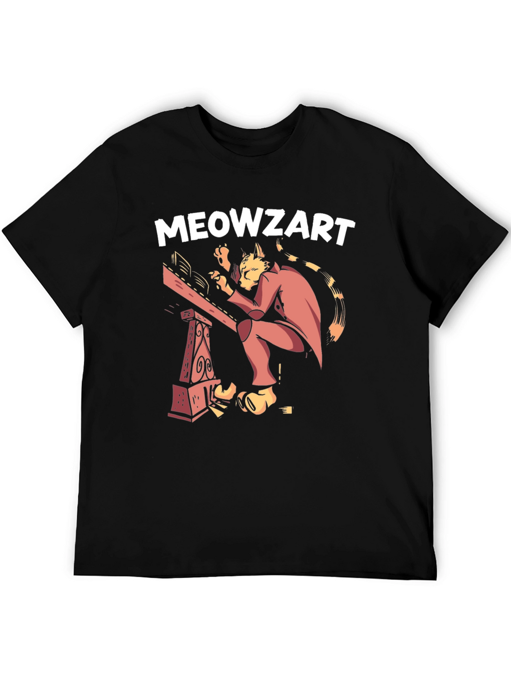 Meowzart Cat Musician Graphic T-Shirt