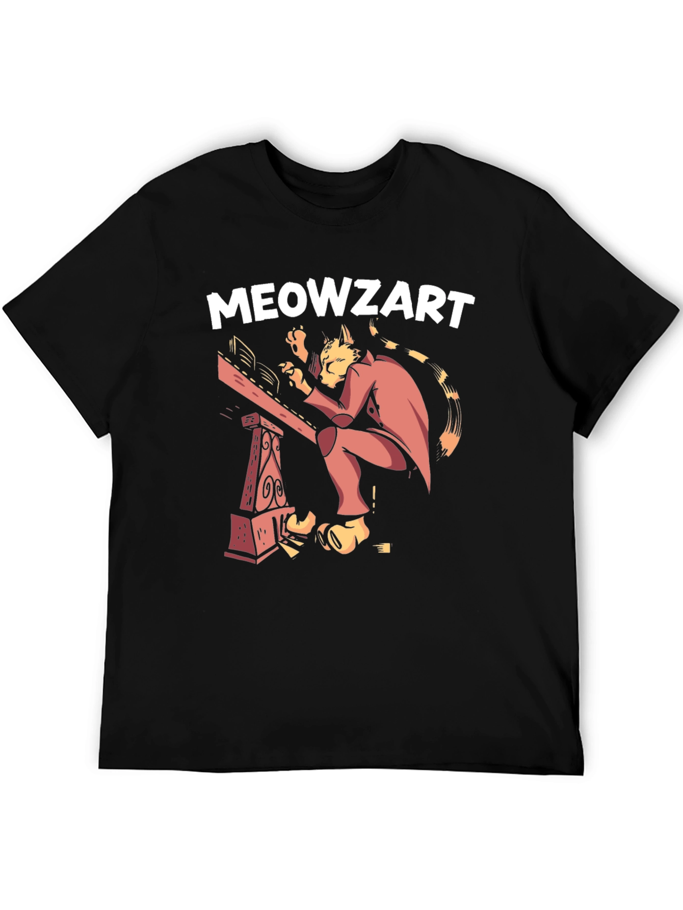 Meowzart Cat Musician Graphic T-Shirt