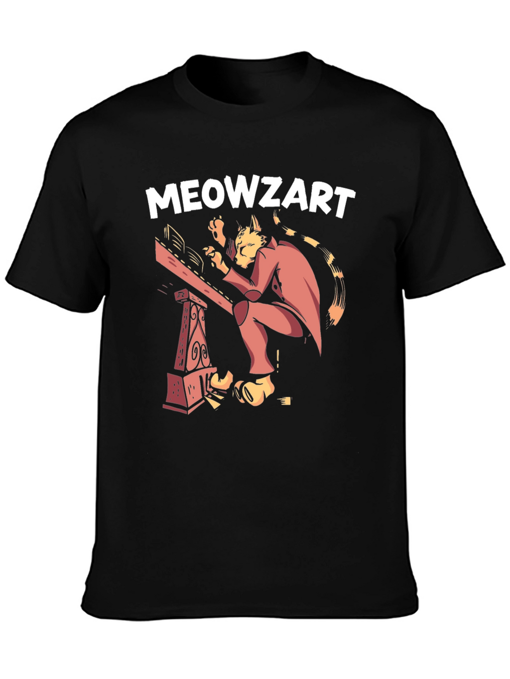 Meowzart Cat Musician Graphic T-Shirt