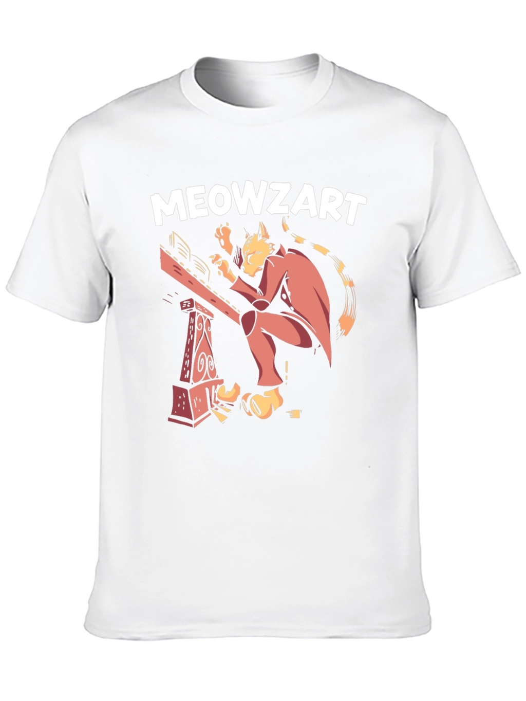 Meowzart Cat Musician Graphic T-Shirt