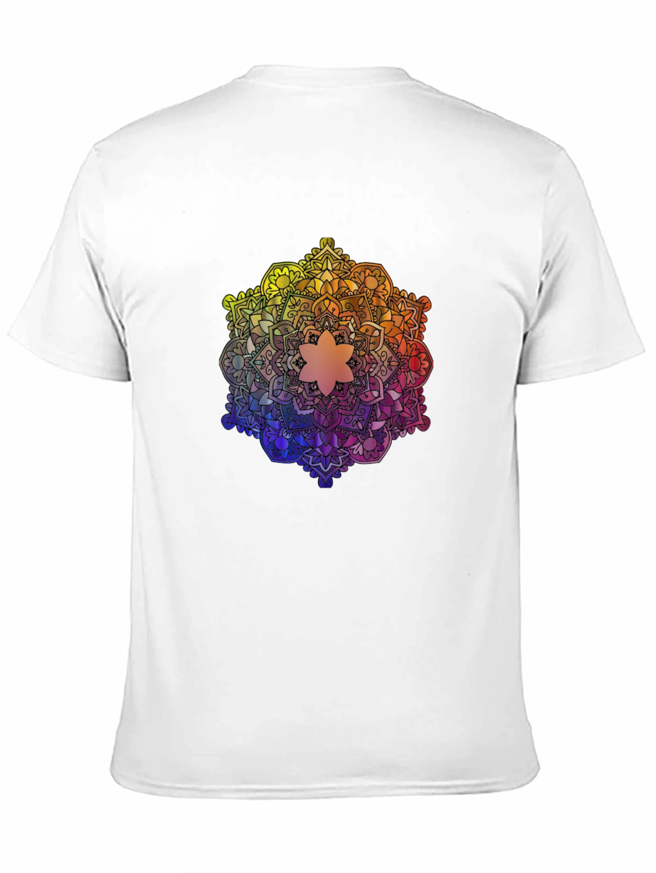 Rainbow Mandala Graphic Tee - Stylish and Unique