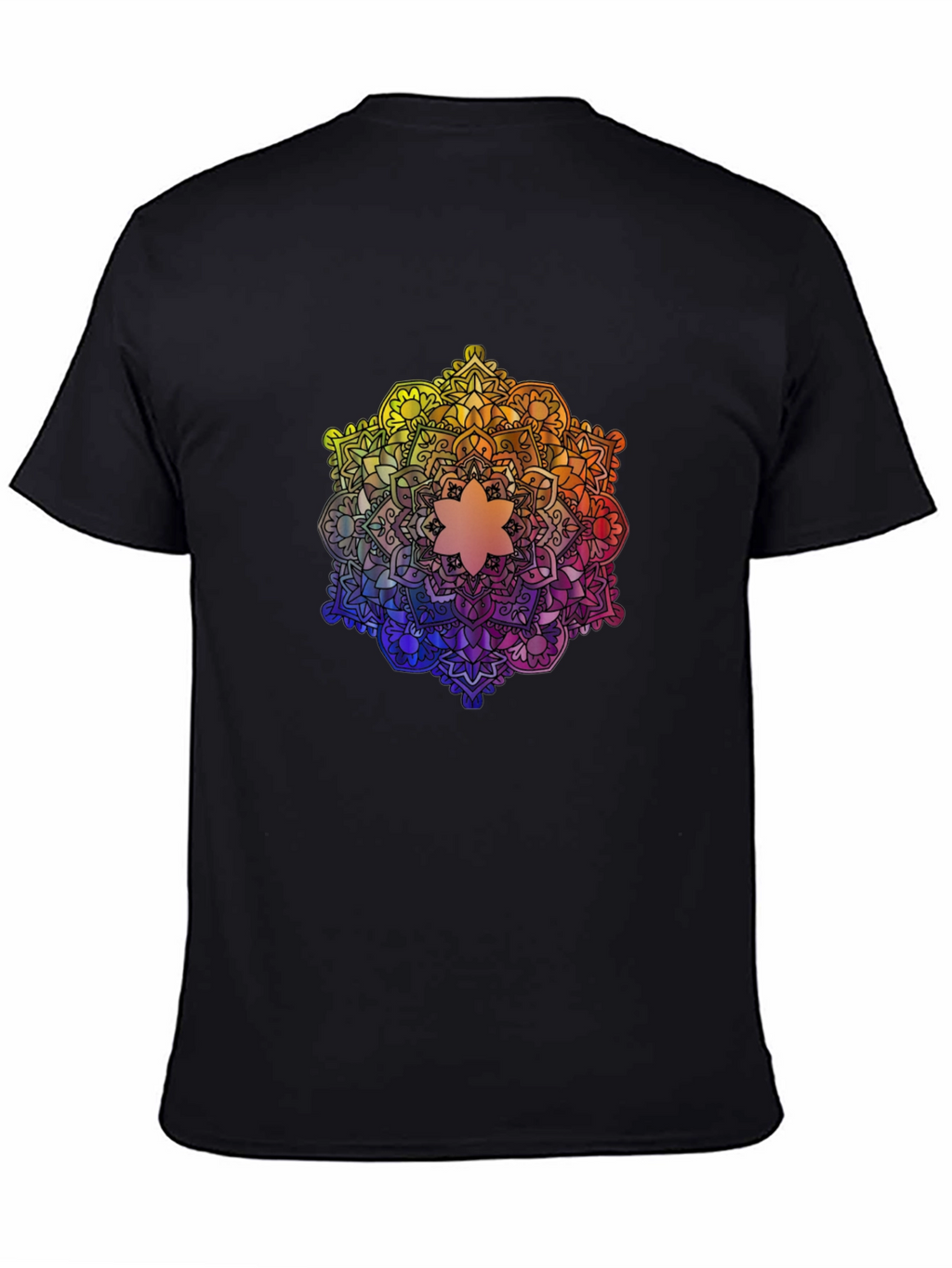 Rainbow Mandala Graphic Tee - Stylish and Unique