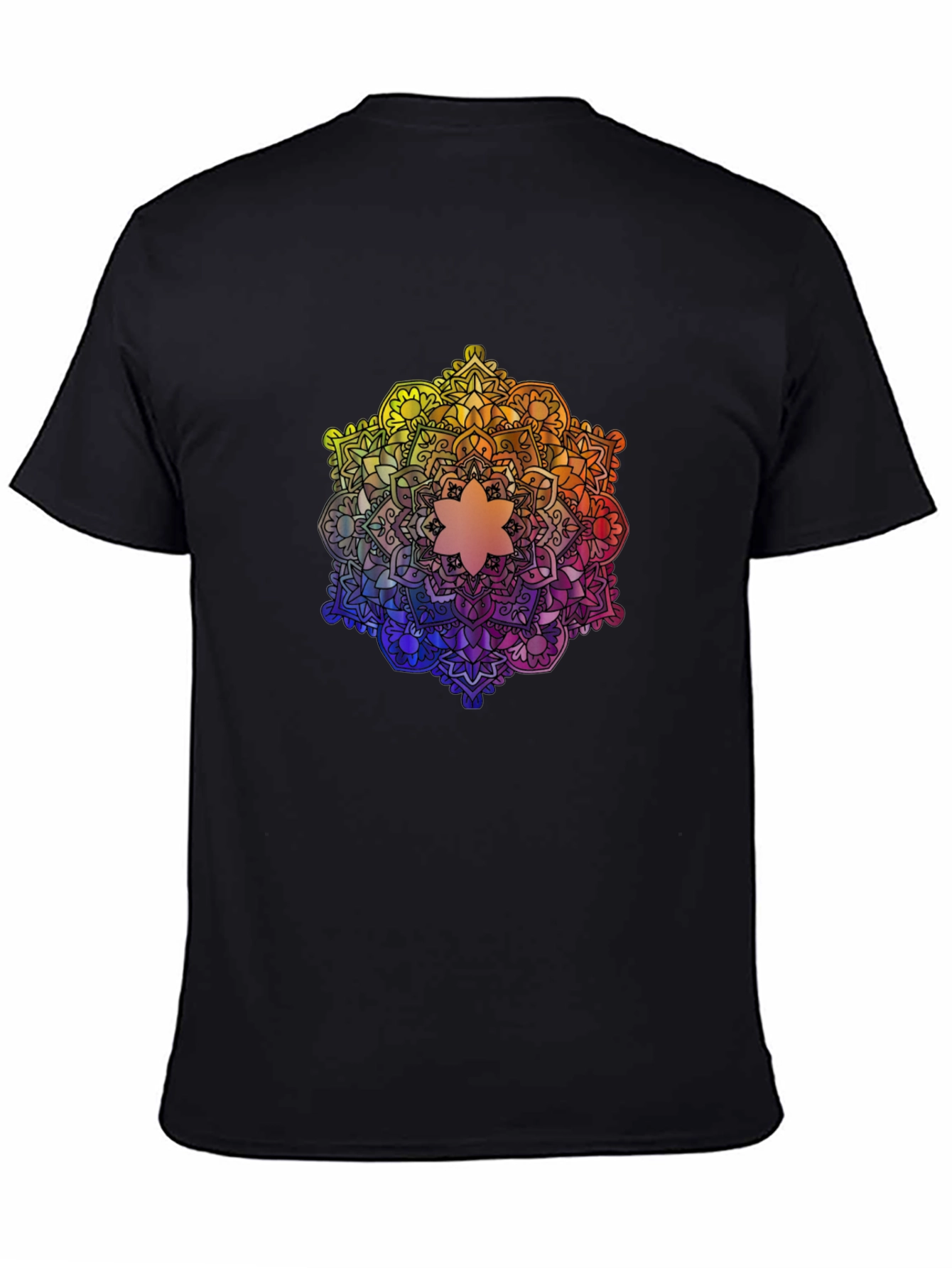 Rainbow Mandala Graphic Tee - Stylish and Unique