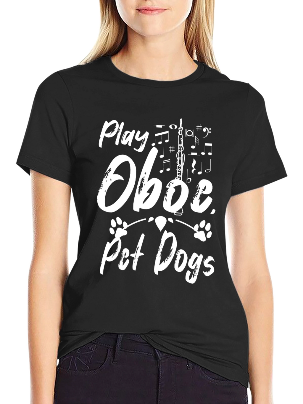 Play Oboe Pet Dogs Graphic T-Shirt