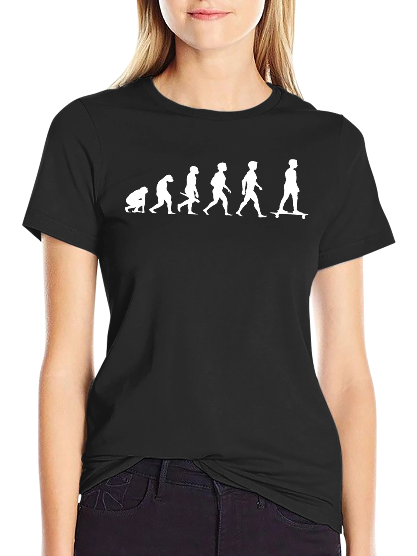 Skateboarding Evolution Black T-Shirt