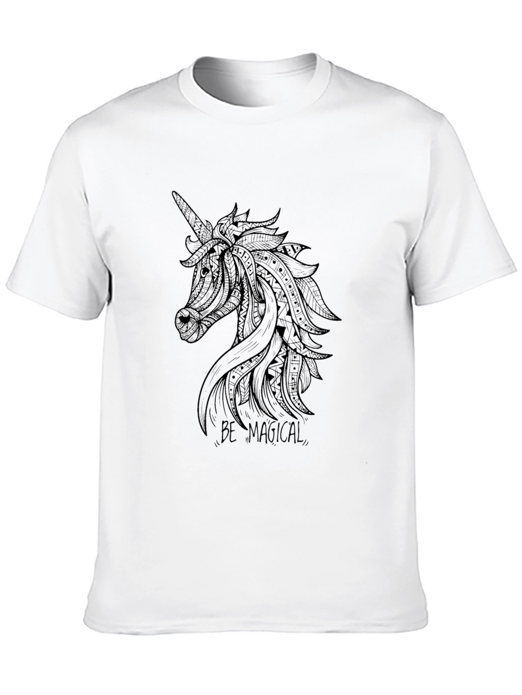Magical Unicorn Graphic Black T-Shirt