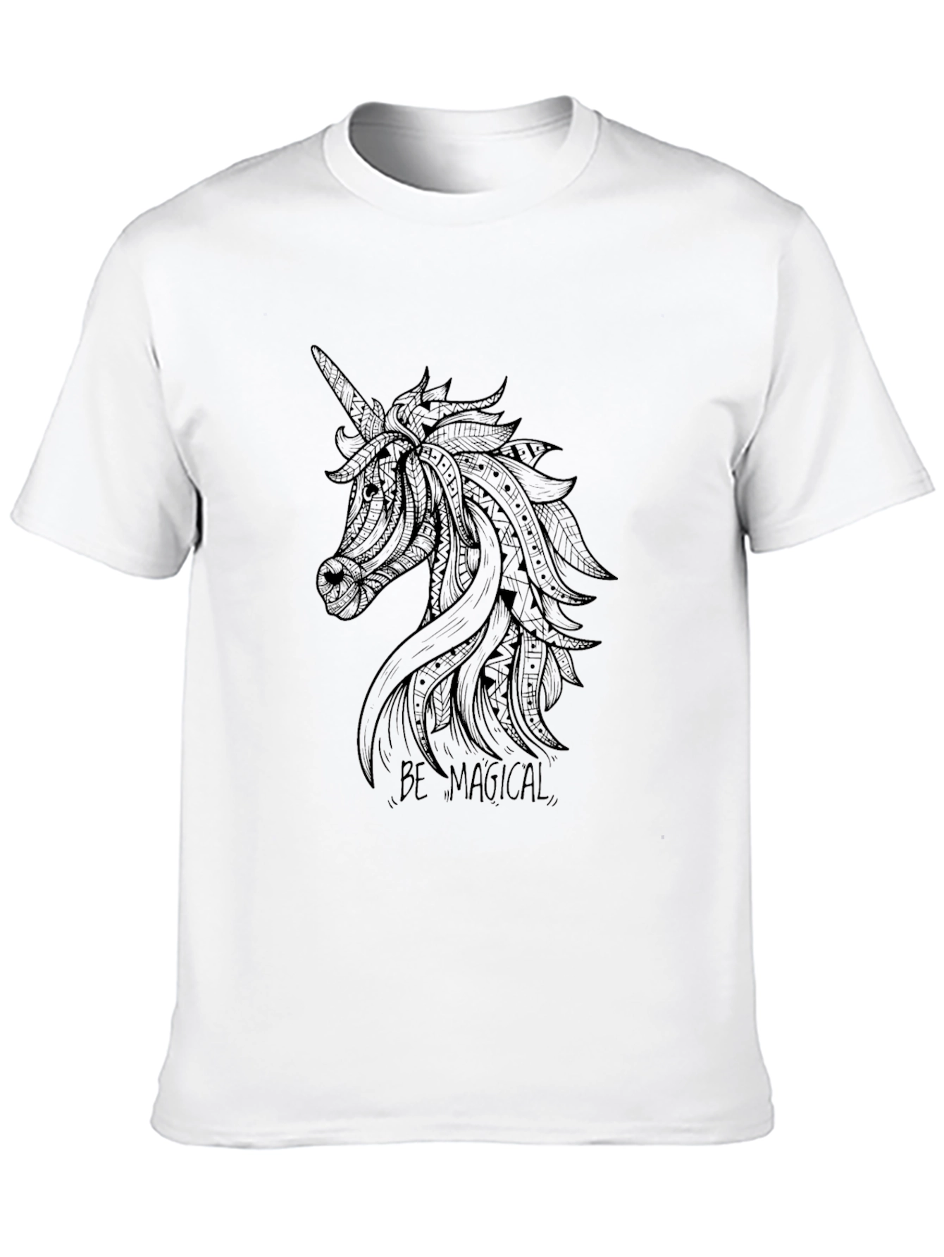 Magical Unicorn Graphic Black T-Shirt