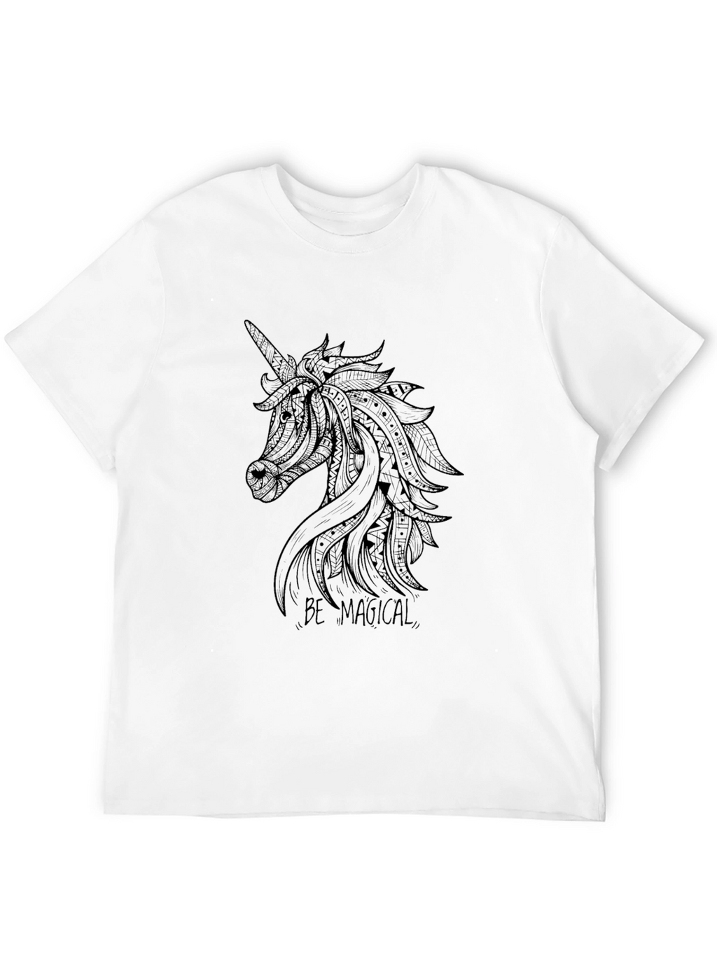 Magical Unicorn Graphic Black T-Shirt