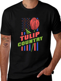 Tulip Country Graphic Tee - Black