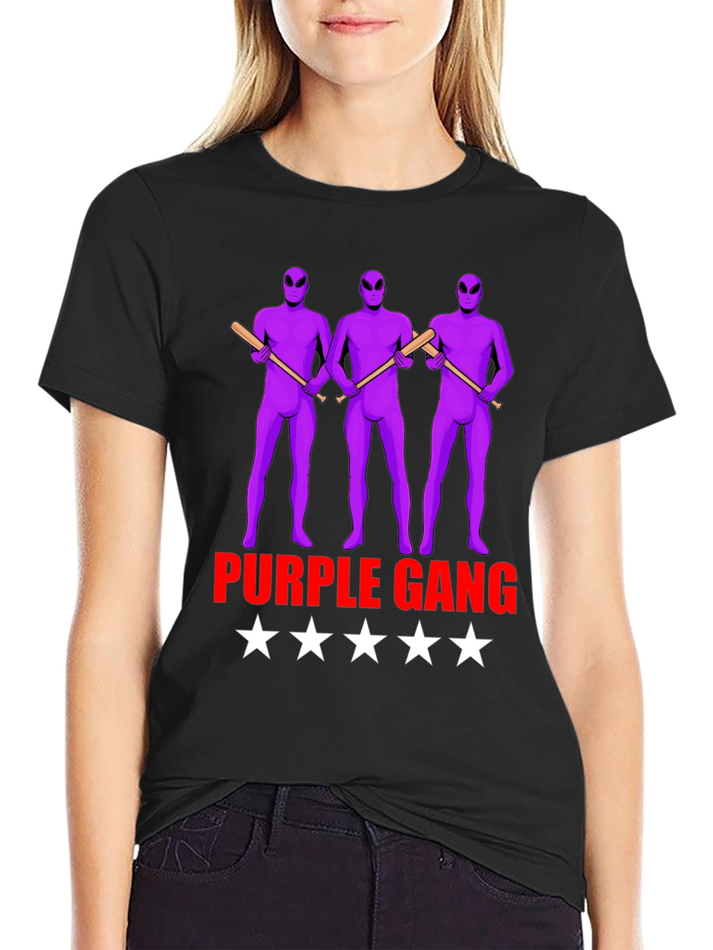 Purple Gang Alien Graphic T-Shirt