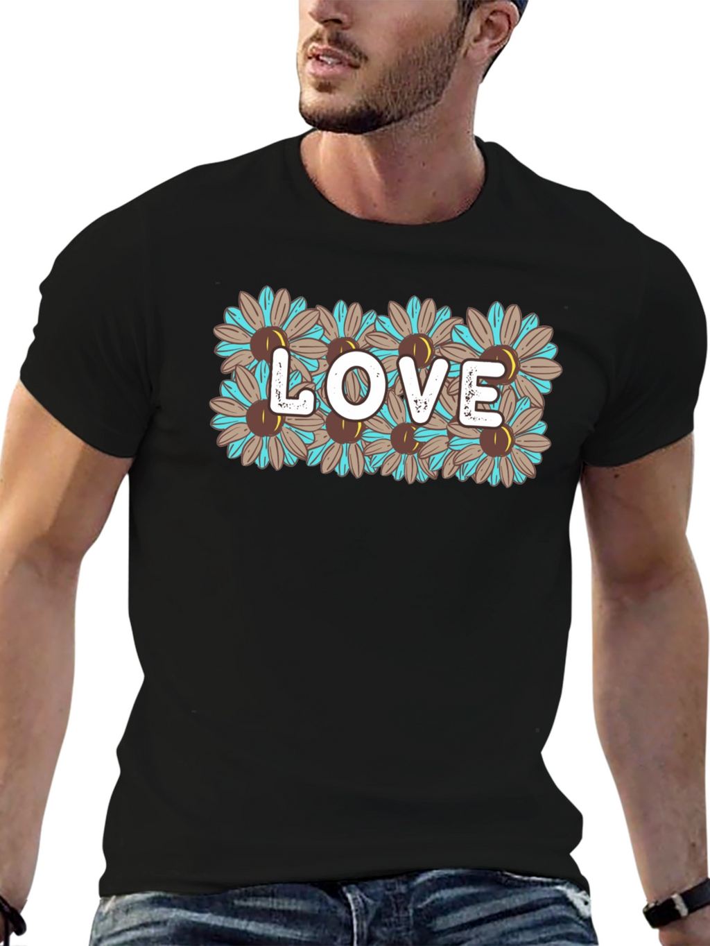 Floral LOVE Graphic Tee - Stylish & Unique