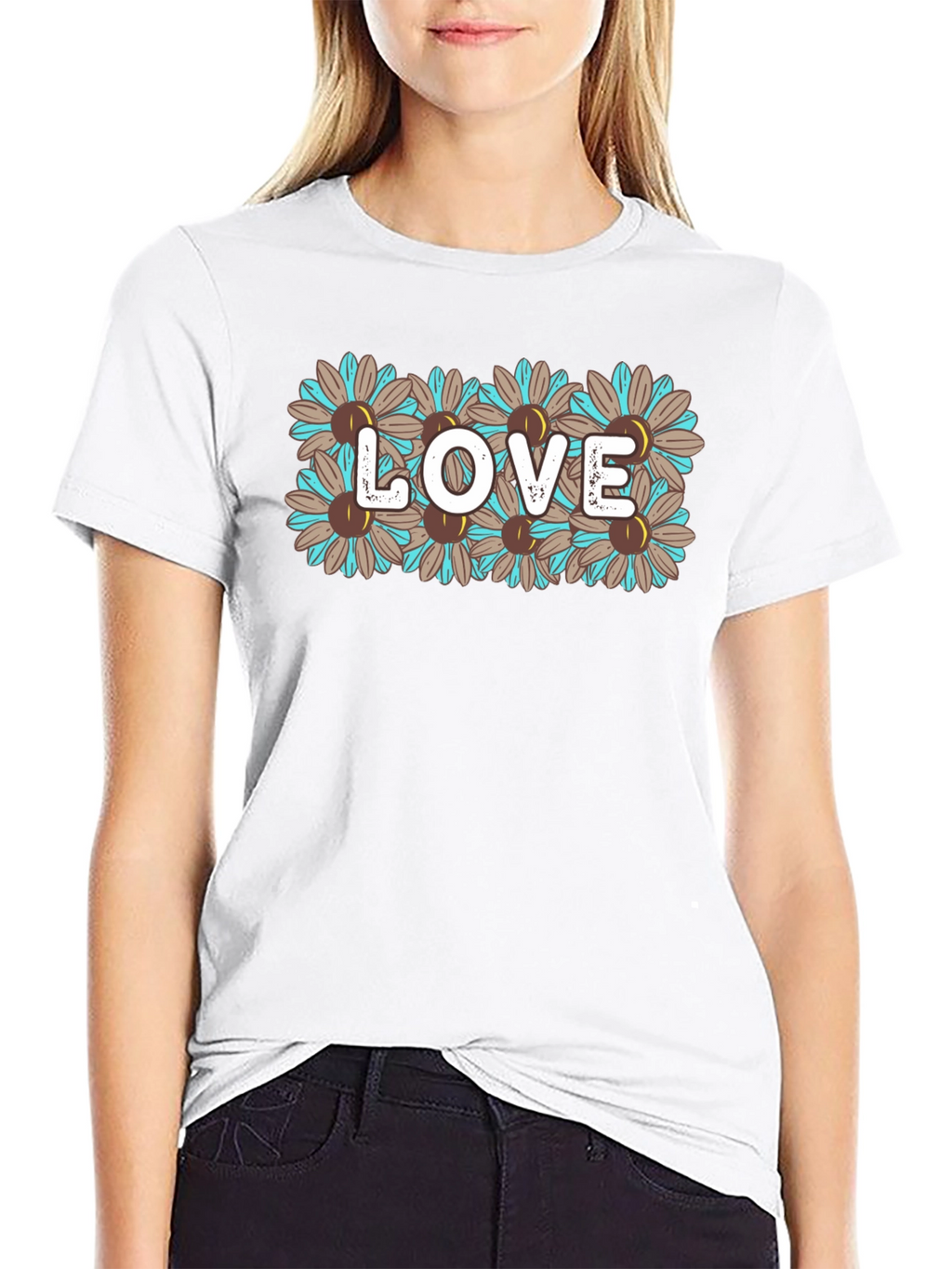 Floral LOVE Graphic Tee - Stylish & Unique