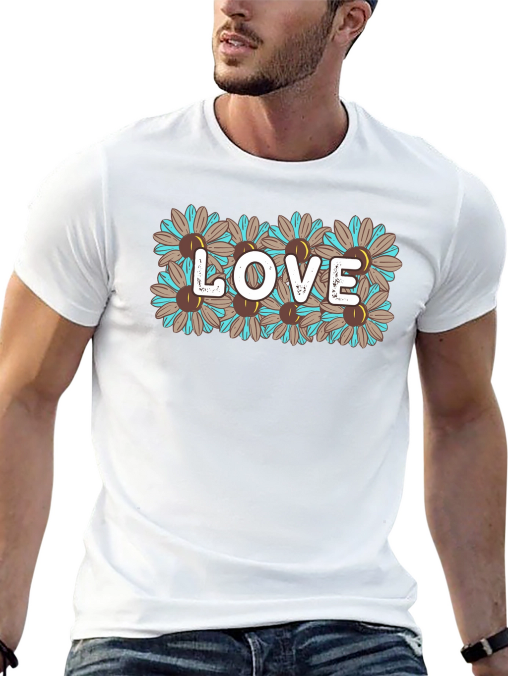 Floral LOVE Graphic Tee - Stylish & Unique
