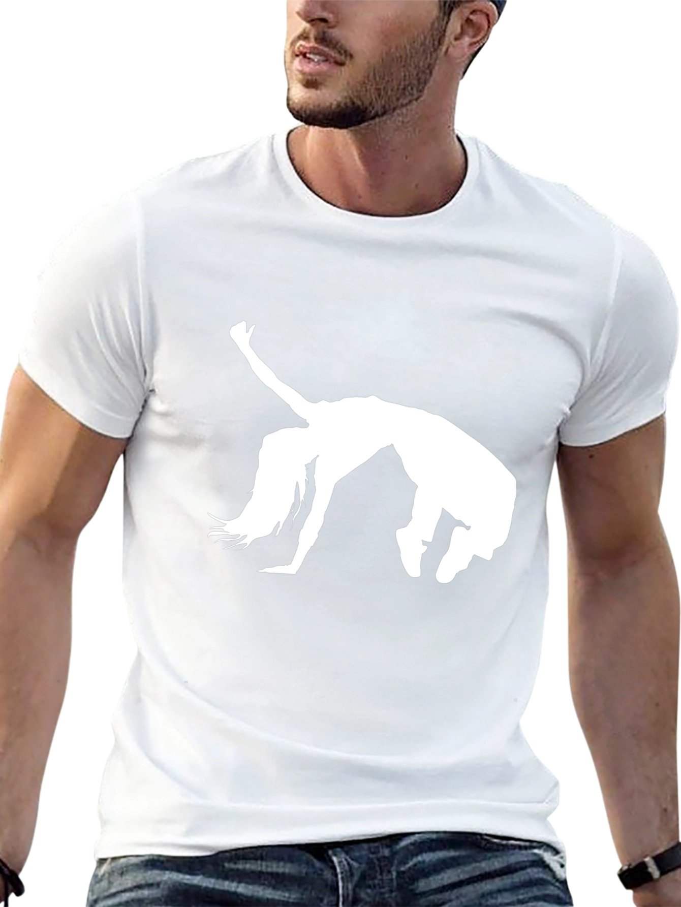 Dancer Silhouette Graphic Tee - Black