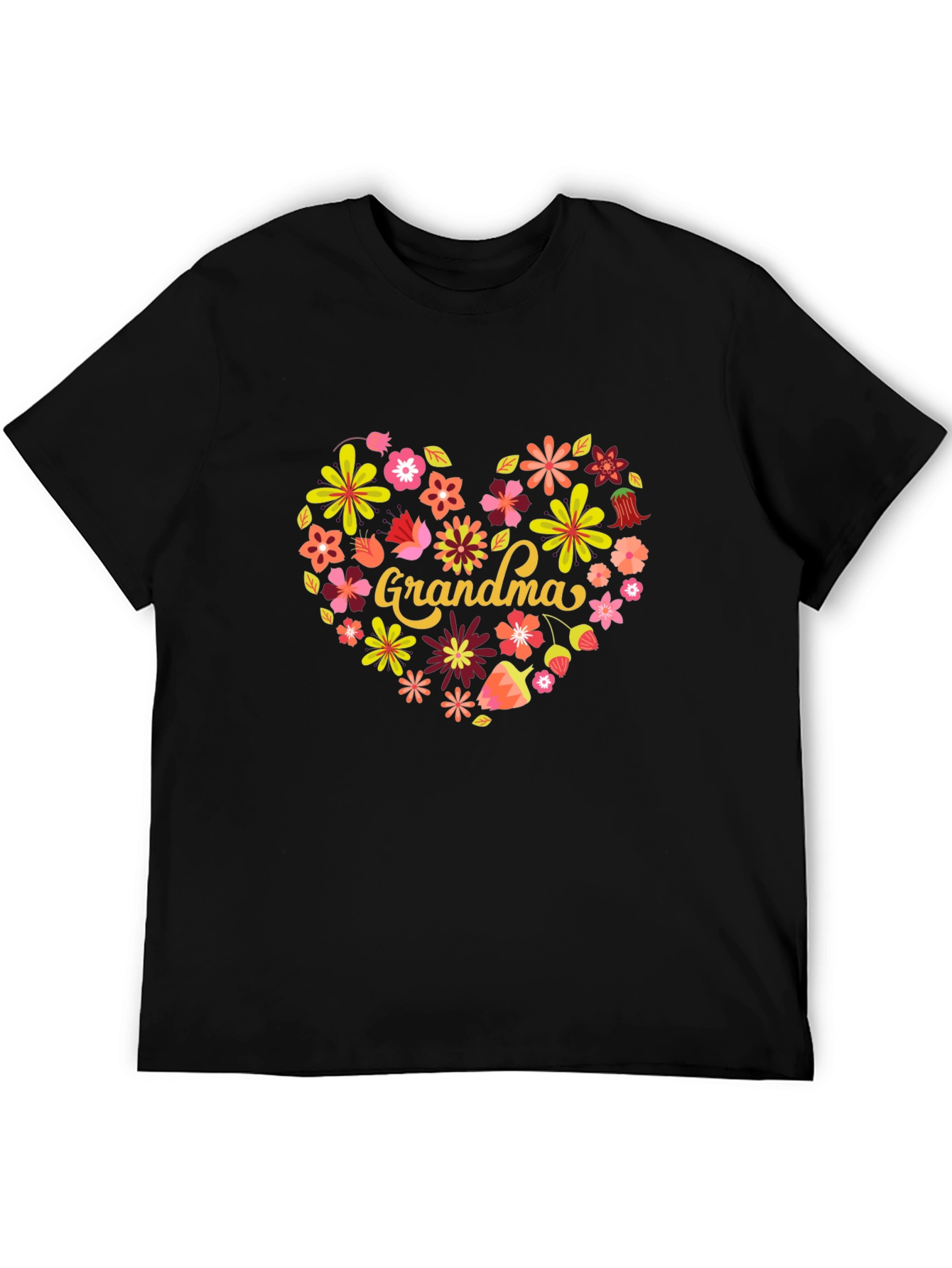 Grandma Floral Heart T-Shirt - Cute & Comfortable!