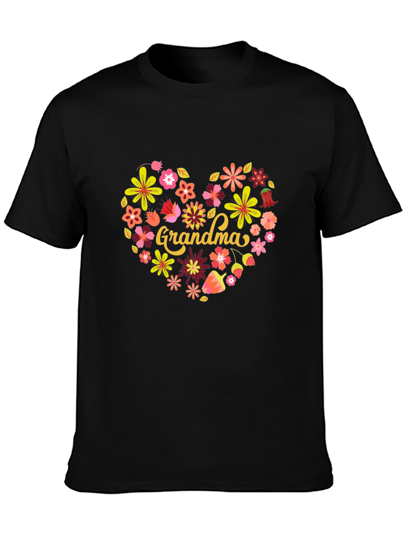 Grandma Floral Heart T-Shirt - Cute & Comfortable!