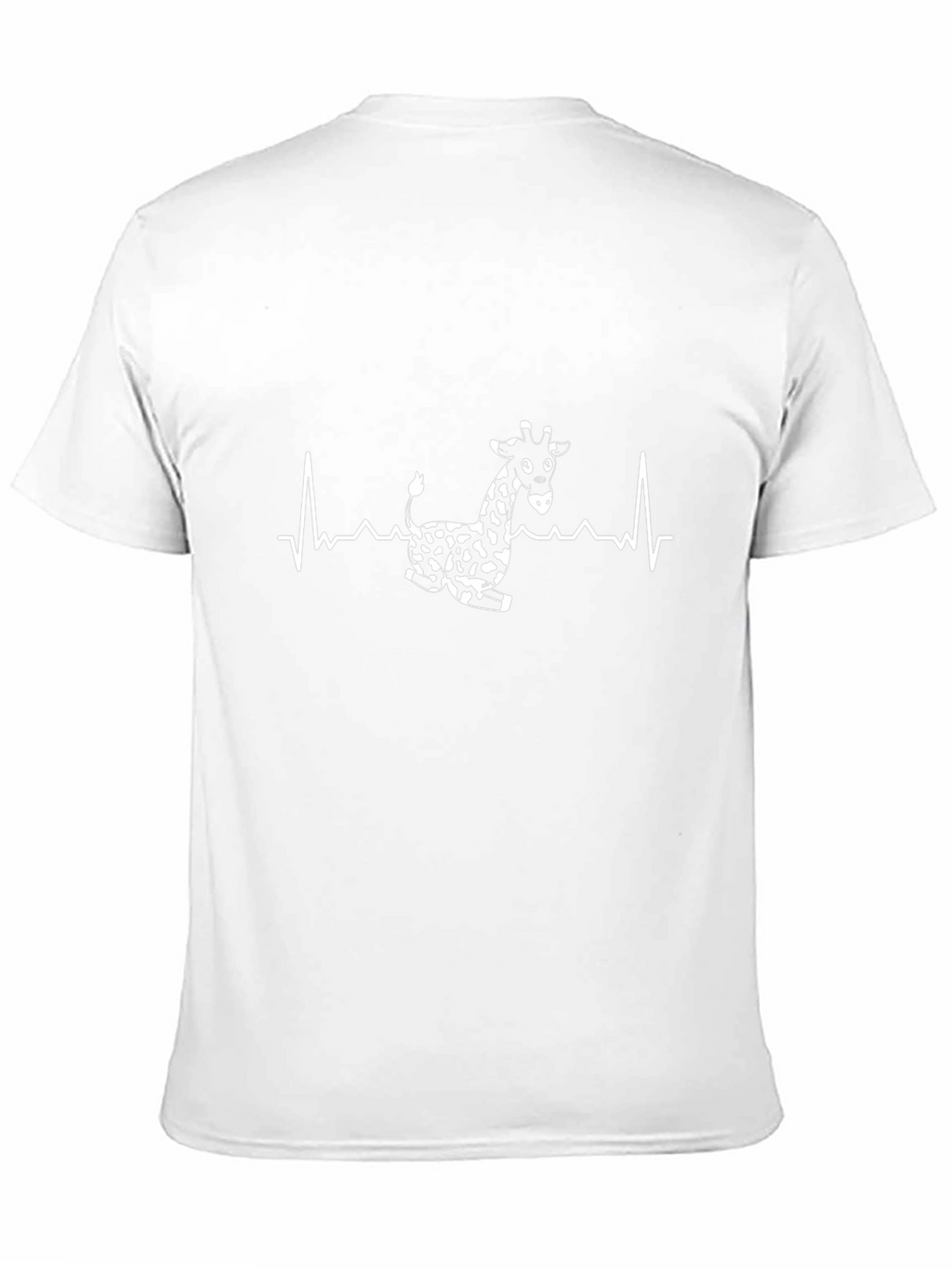 Giraffe Heartbeat Graphic Tee - Black