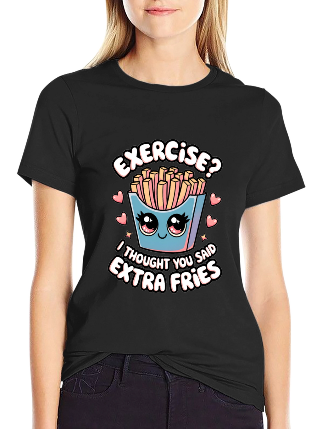 Extra Fries T-Shirt - Funny Foodie Tee