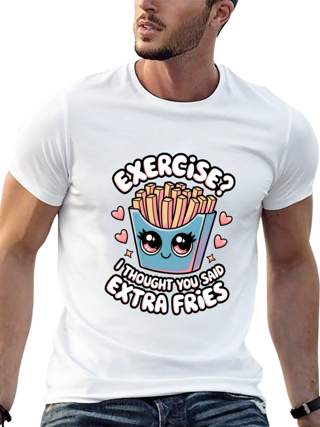 Extra Fries T-Shirt - Funny Foodie Tee