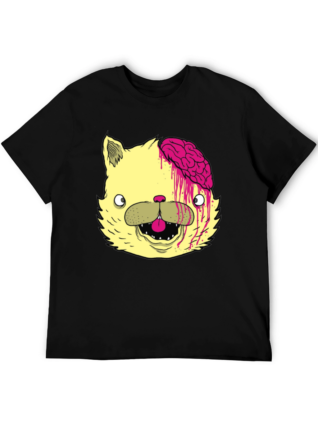 Zombie Cat Brains Graphic Tee - Mens