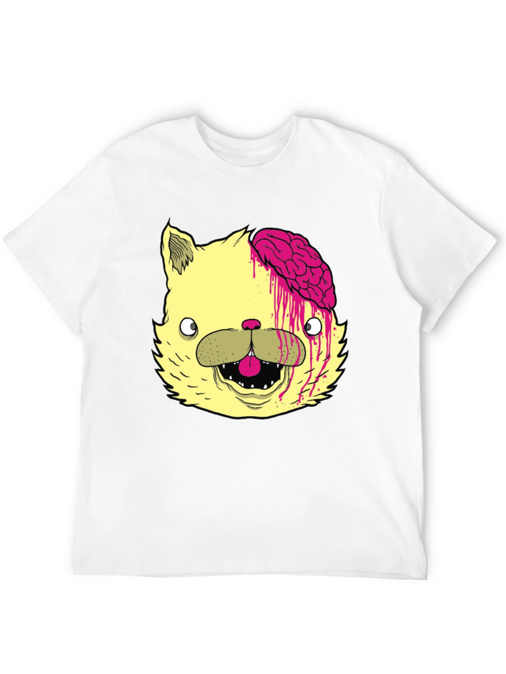 Zombie Cat Brains Graphic Tee - Mens