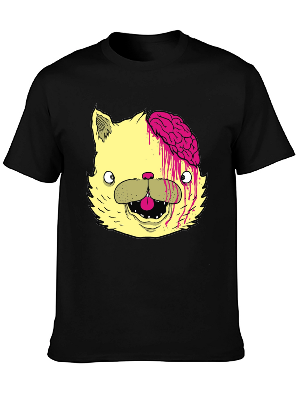 Zombie Cat Brains Graphic Tee - Mens