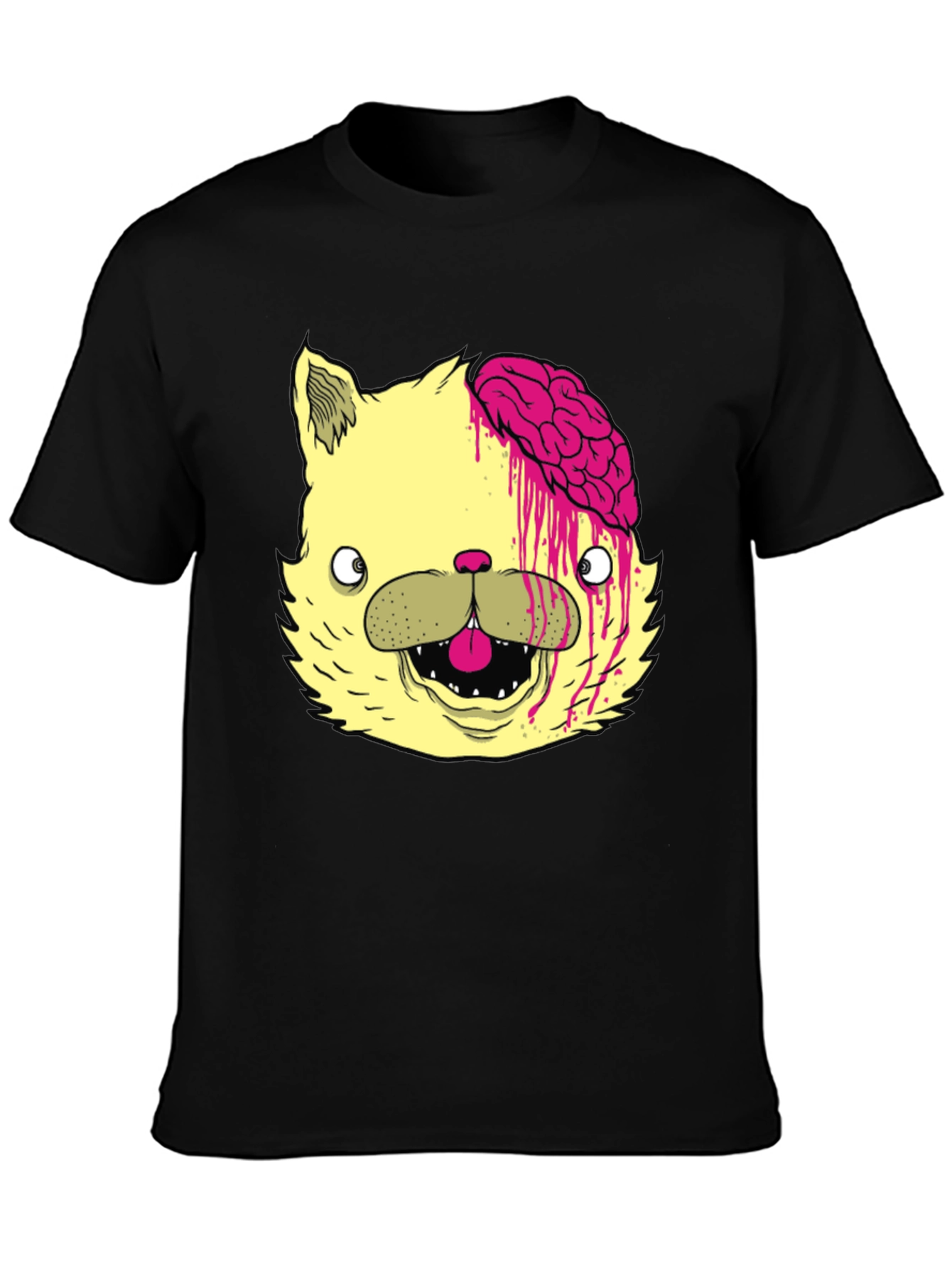 Zombie Cat Brains Graphic Tee - Mens