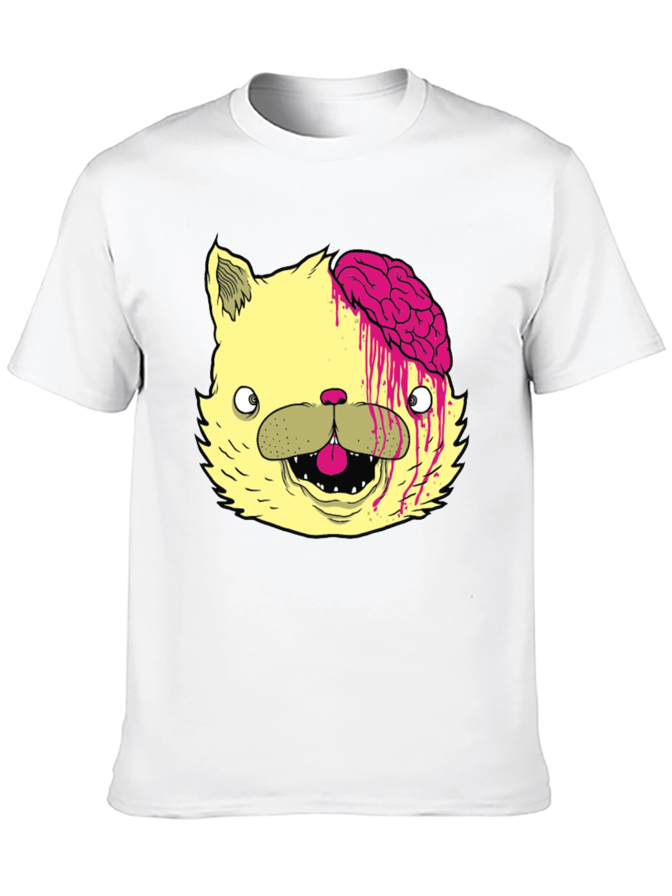 Zombie Cat Brains Graphic Tee - Mens