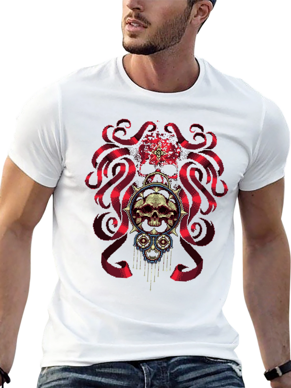 Skull & Ribbon Graphic Tee