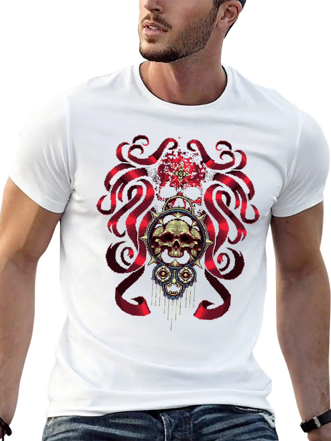 Skull & Ribbon Graphic Tee