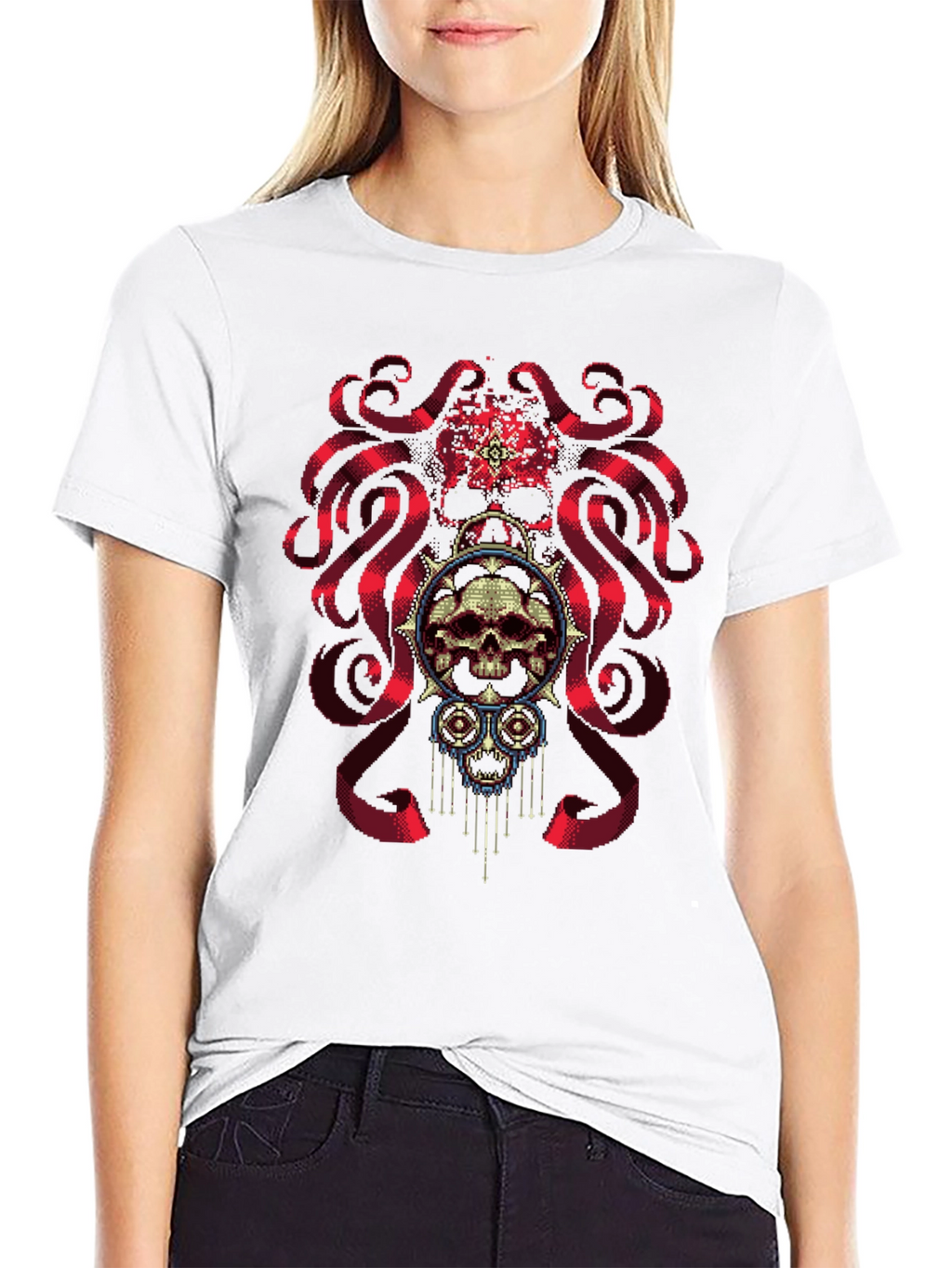 Skull & Ribbon Graphic Tee
