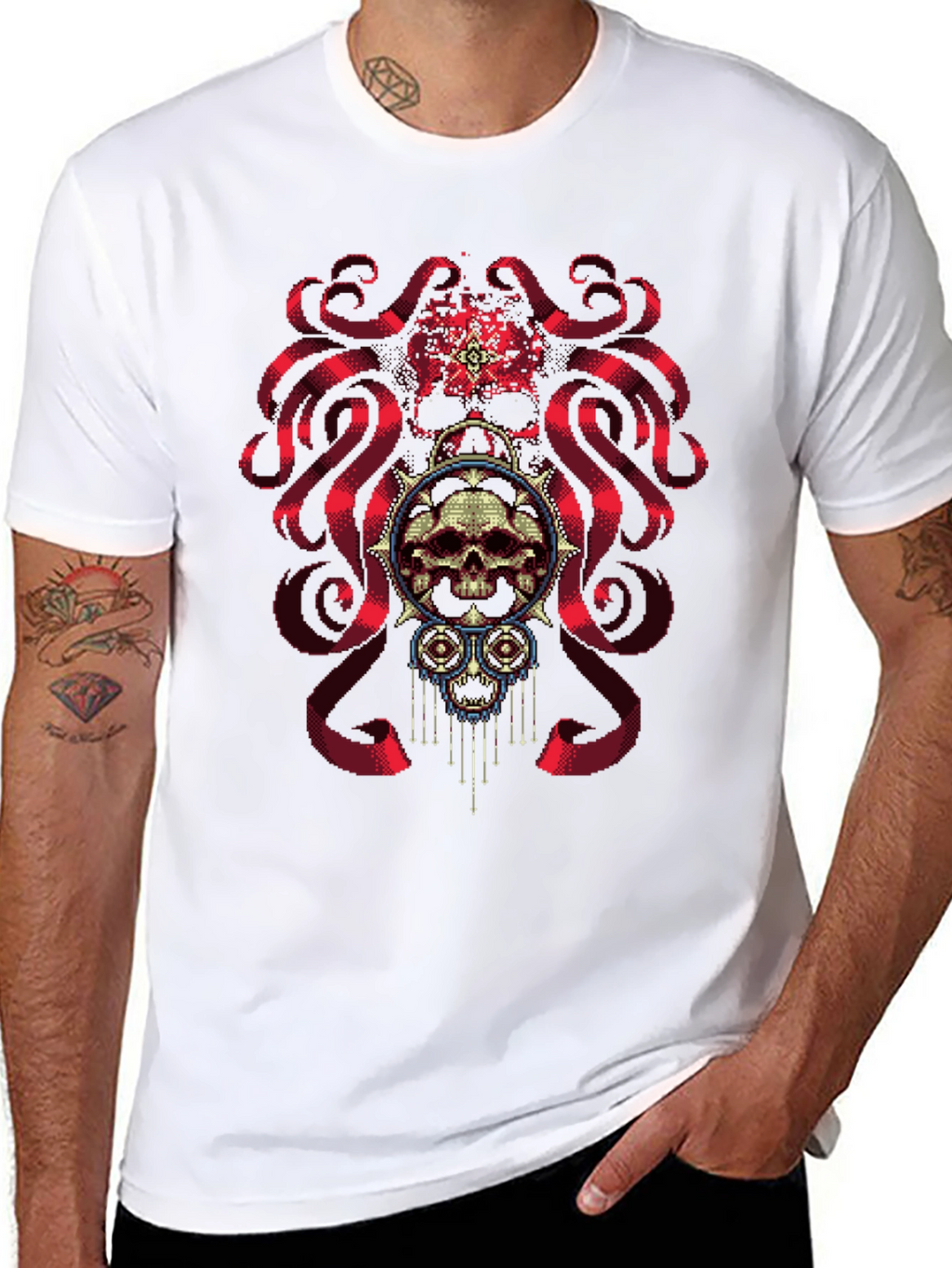 Skull & Ribbon Graphic Tee