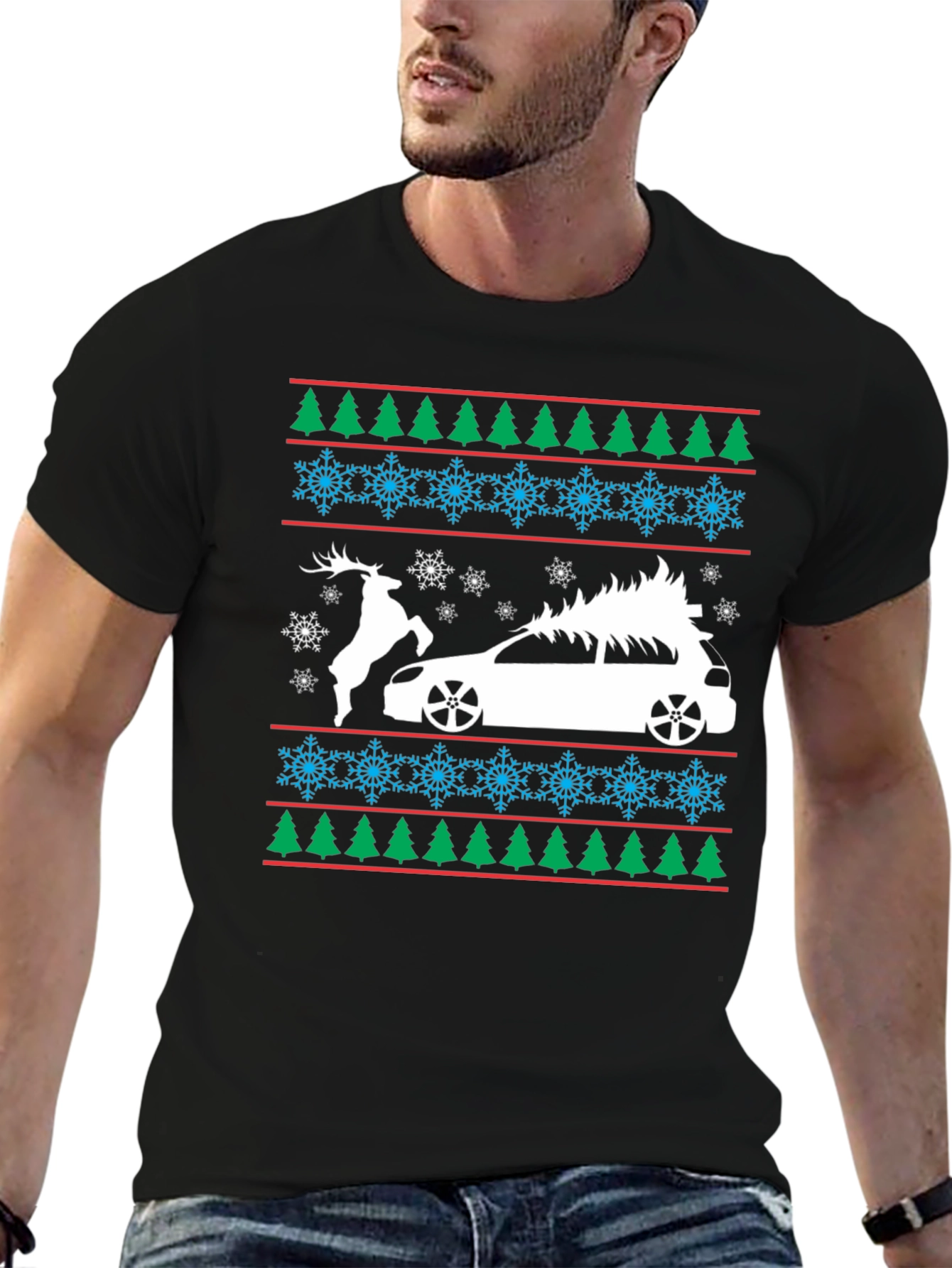 Festive Car Christmas Tee