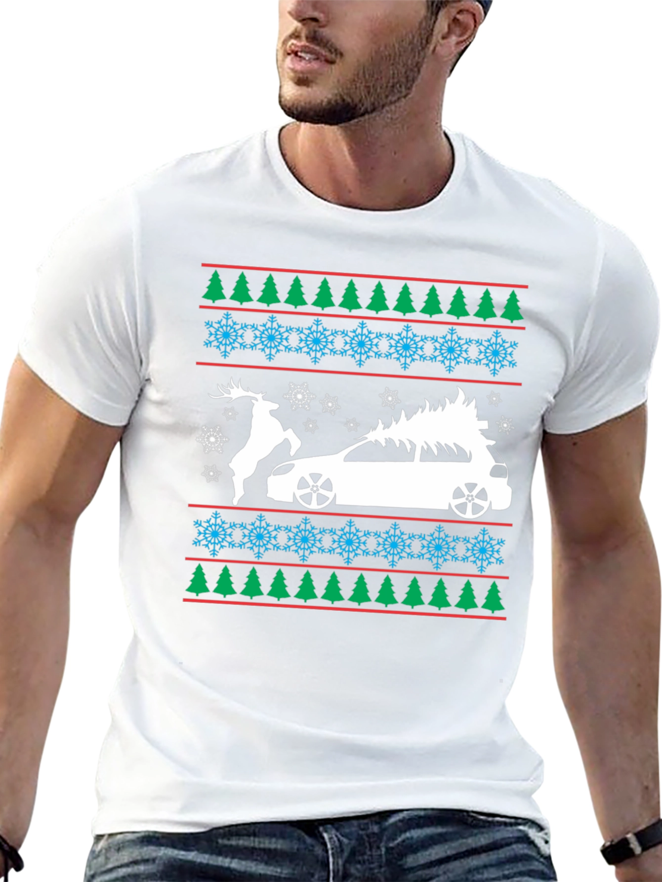 Festive Car Christmas Tee