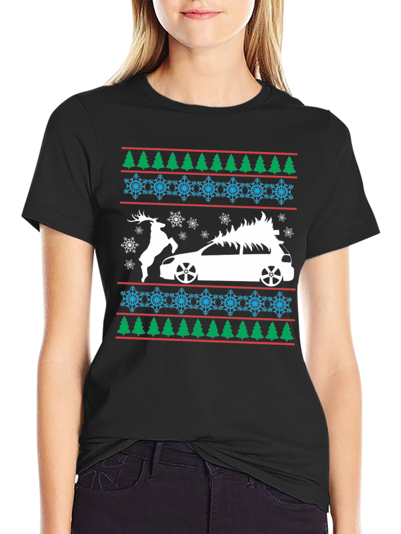 Festive Car Christmas Tee
