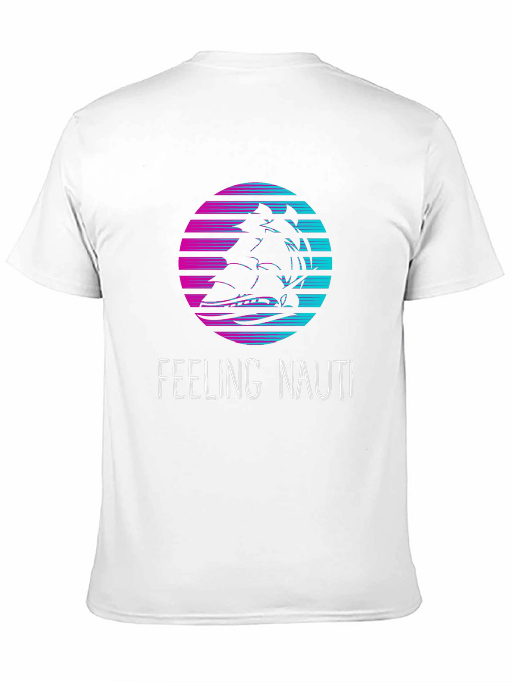 Feeling Nauti T-Shirt: Retro Sunset Ship Design