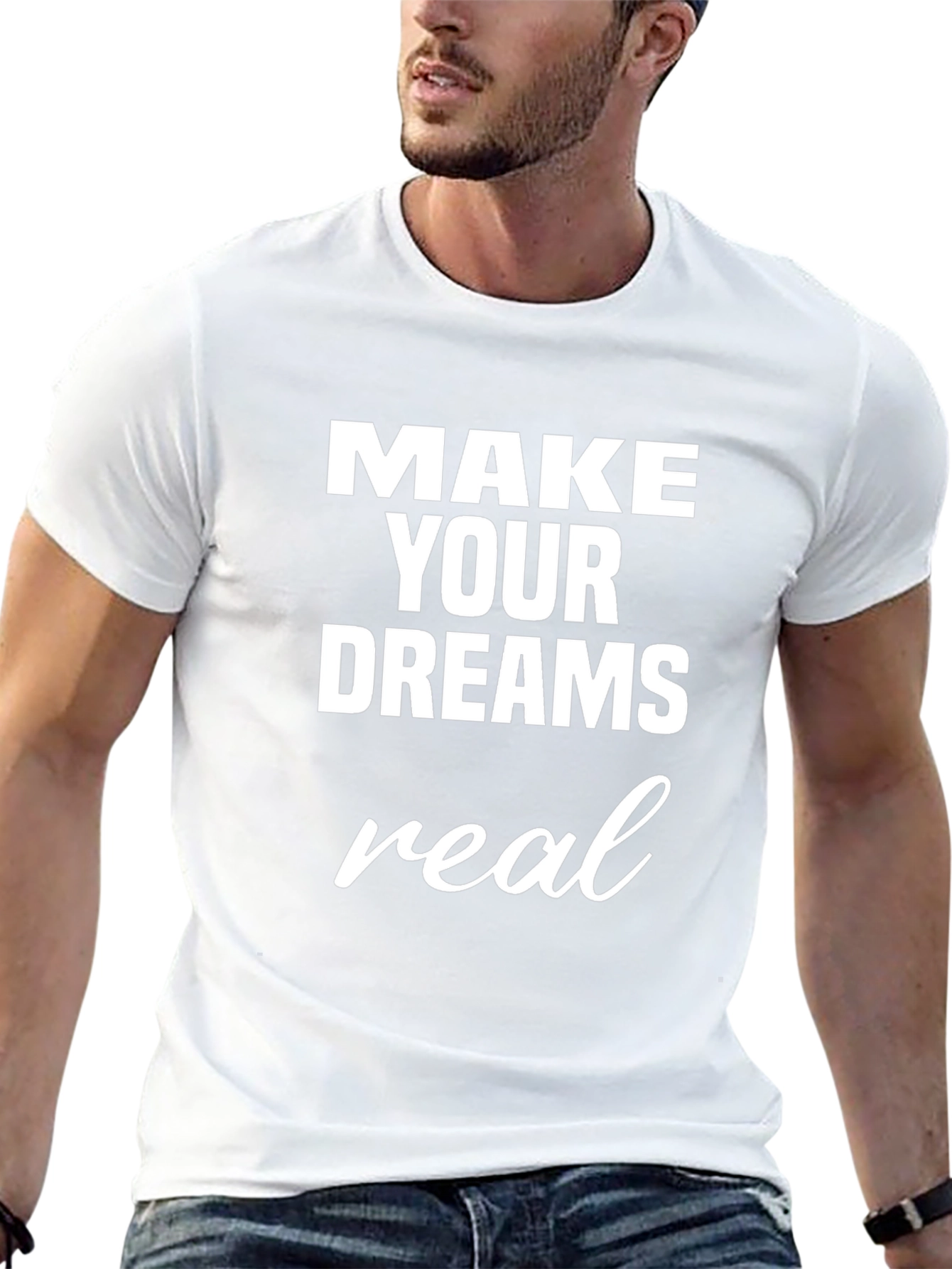 Make Your Dreams Real Graphic Tee - Black T-Shirt