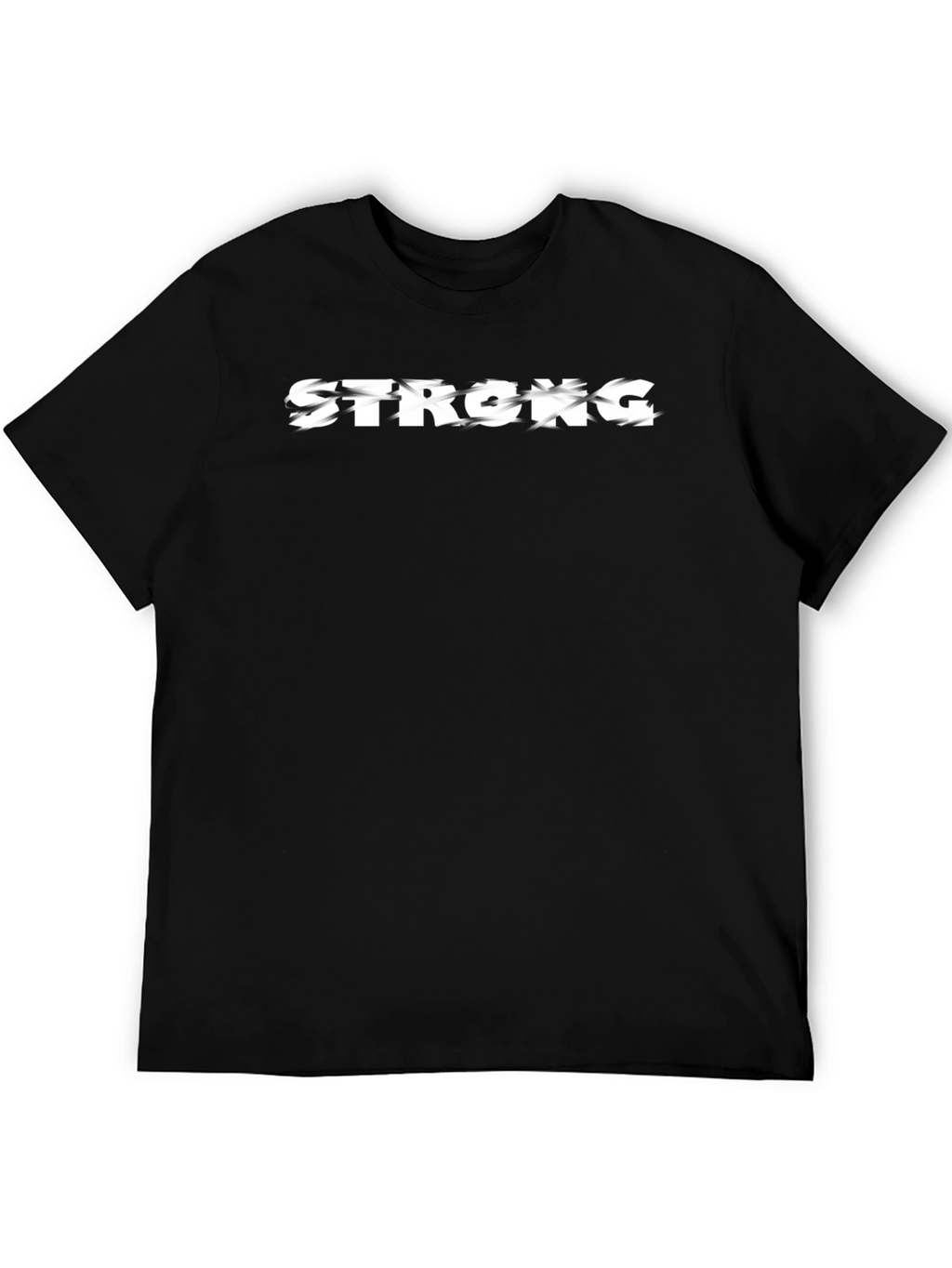 Strong Graphic Print T-Shirt - Mens Black Tee